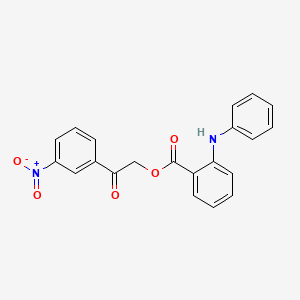 molecular formula C21H16N2O5 B5112192 2-(3-nitrophenyl)-2-oxoethyl 2-anilinobenzoate 