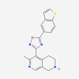 molecular formula C19H16N4OS B5112207 5-[5-(1-benzothien-5-yl)-1,2,4-oxadiazol-3-yl]-6-methyl-1,2,3,4-tetrahydro-2,7-naphthyridine trifluoroacetate 