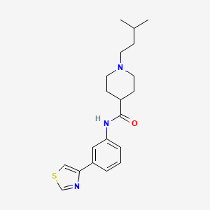 molecular formula C20H27N3OS B5112223 1-(3-methylbutyl)-N-[3-(1,3-thiazol-4-yl)phenyl]-4-piperidinecarboxamide 