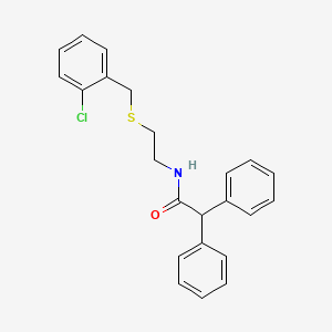 molecular formula C23H22ClNOS B5112247 N-{2-[(2-chlorobenzyl)thio]ethyl}-2,2-diphenylacetamide 