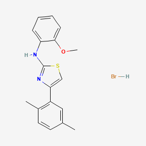 molecular formula C18H19BrN2OS B5112289 4-(2,5-dimethylphenyl)-N-(2-methoxyphenyl)-1,3-thiazol-2-amine hydrobromide 