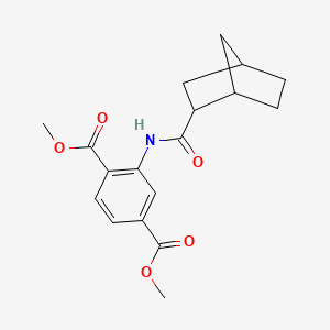 molecular formula C18H21NO5 B5112304 dimethyl 2-[(bicyclo[2.2.1]hept-2-ylcarbonyl)amino]terephthalate 