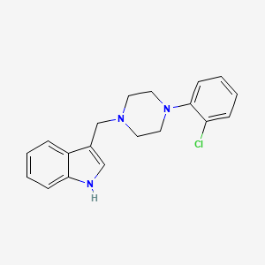 molecular formula C19H20ClN3 B5112315 3-{[4-(2-chlorophenyl)-1-piperazinyl]methyl}-1H-indole 