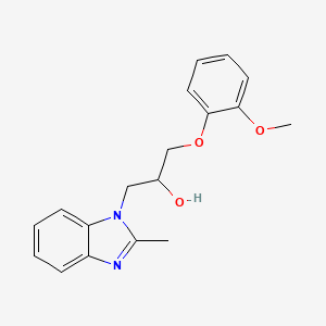 molecular formula C18H20N2O3 B5112338 1-(2-methoxyphenoxy)-3-(2-methyl-1H-benzimidazol-1-yl)-2-propanol 