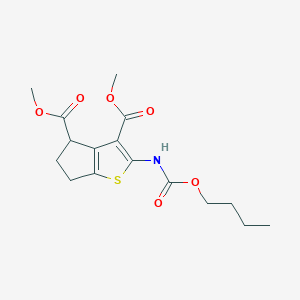 molecular formula C16H21NO6S B5112344 dimethyl 2-[(butoxycarbonyl)amino]-5,6-dihydro-4H-cyclopenta[b]thiophene-3,4-dicarboxylate 