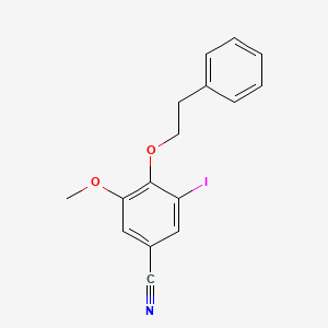 molecular formula C16H14INO2 B5112363 3-iodo-5-methoxy-4-(2-phenylethoxy)benzonitrile 