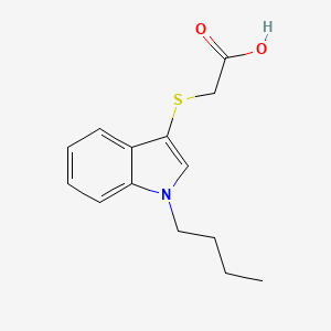 molecular formula C14H17NO2S B5112371 [(1-butyl-1H-indol-3-yl)thio]acetic acid 