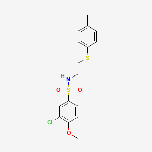 molecular formula C16H18ClNO3S2 B5112376 3-chloro-4-methoxy-N-{2-[(4-methylphenyl)thio]ethyl}benzenesulfonamide 