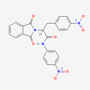 2-(1,3-dioxo-1,3-dihydro-2H-isoindol-2-yl)-N,3-bis(4-nitrophenyl)propanamide