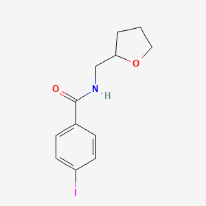 molecular formula C12H14INO2 B5112386 4-iodo-N-(tetrahydro-2-furanylmethyl)benzamide 