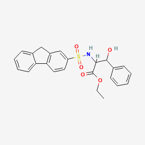 molecular formula C24H23NO5S B5112396 ethyl N-(9H-fluoren-2-ylsulfonyl)-beta-hydroxyphenylalaninate 