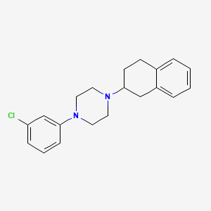 molecular formula C20H23ClN2 B5112412 1-(3-chlorophenyl)-4-(1,2,3,4-tetrahydro-2-naphthalenyl)piperazine 