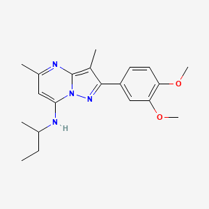 molecular formula C20H26N4O2 B5112422 N-(sec-butyl)-2-(3,4-dimethoxyphenyl)-3,5-dimethylpyrazolo[1,5-a]pyrimidin-7-amine 
