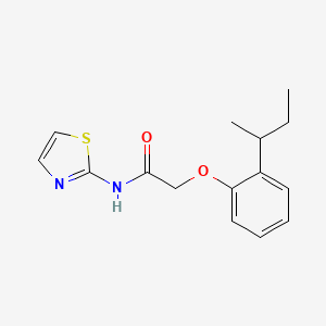 molecular formula C15H18N2O2S B5112430 2-(2-sec-butylphenoxy)-N-1,3-thiazol-2-ylacetamide 