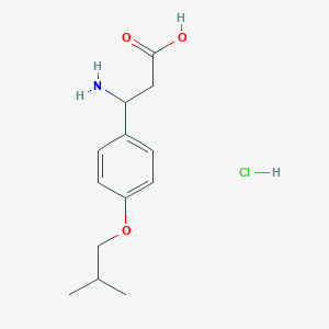 molecular formula C13H20ClNO3 B5112438 3-amino-3-(4-isobutoxyphenyl)propanoic acid hydrochloride 