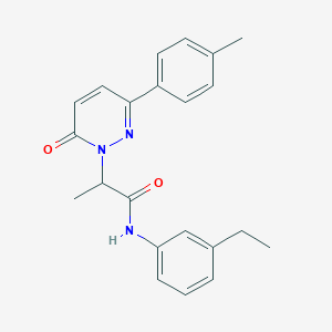 molecular formula C22H23N3O2 B5112449 N-(3-ethylphenyl)-2-[3-(4-methylphenyl)-6-oxo-1(6H)-pyridazinyl]propanamide 