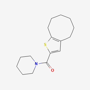 molecular formula C16H23NOS B5112452 1-(4,5,6,7,8,9-hexahydrocycloocta[b]thien-2-ylcarbonyl)piperidine 