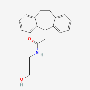 2-(10,11-dihydro-5H-dibenzo[a,d][7]annulen-5-yl)-N-(3-hydroxy-2,2-dimethylpropyl)acetamide