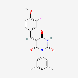 molecular formula C20H17IN2O4 B5112477 1-(3,5-dimethylphenyl)-5-(3-iodo-4-methoxybenzylidene)-2,4,6(1H,3H,5H)-pyrimidinetrione 