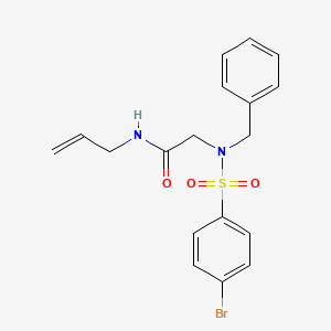 molecular formula C18H19BrN2O3S B5112488 N~1~-allyl-N~2~-benzyl-N~2~-[(4-bromophenyl)sulfonyl]glycinamide 