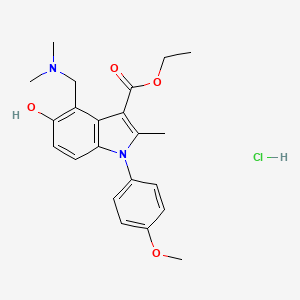 molecular formula C22H27ClN2O4 B5112494 ethyl 4-[(dimethylamino)methyl]-5-hydroxy-1-(4-methoxyphenyl)-2-methyl-1H-indole-3-carboxylate hydrochloride 
