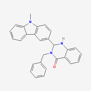 3-benzyl-2-(9-methyl-9H-carbazol-3-yl)-2,3-dihydro-4(1H)-quinazolinone