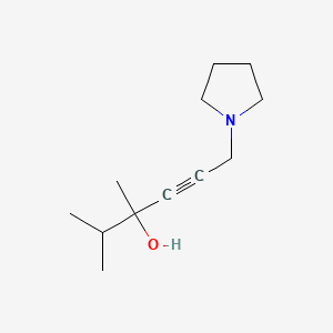 molecular formula C12H21NO B5112529 2,3-dimethyl-6-(1-pyrrolidinyl)-4-hexyn-3-ol 