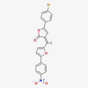 molecular formula C21H12BrNO5 B5112534 5-(4-bromophenyl)-3-{[5-(4-nitrophenyl)-2-furyl]methylene}-2(3H)-furanone 