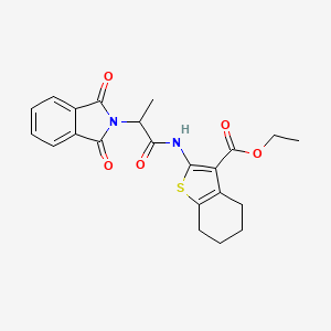 ethyl 2-{[2-(1,3-dioxo-1,3-dihydro-2H-isoindol-2-yl)propanoyl]amino}-4,5,6,7-tetrahydro-1-benzothiophene-3-carboxylate