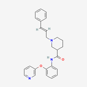 molecular formula C26H27N3O2 B5112549 1-[(2E)-3-phenyl-2-propen-1-yl]-N-[2-(3-pyridinyloxy)phenyl]-3-piperidinecarboxamide 