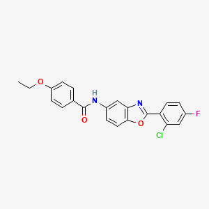 molecular formula C22H16ClFN2O3 B5112557 N-[2-(2-chloro-4-fluorophenyl)-1,3-benzoxazol-5-yl]-4-ethoxybenzamide 