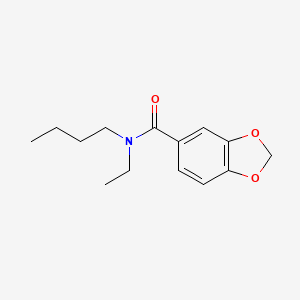molecular formula C14H19NO3 B5112559 N-butyl-N-ethyl-1,3-benzodioxole-5-carboxamide 