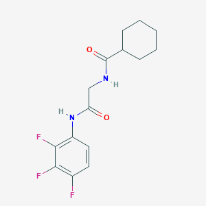 molecular formula C15H17F3N2O2 B5112566 N-{2-oxo-2-[(2,3,4-trifluorophenyl)amino]ethyl}cyclohexanecarboxamide 