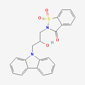 molecular formula C22H18N2O4S B5112578 2-[3-(9H-carbazol-9-yl)-2-hydroxypropyl]-1,2-benzisothiazol-3(2H)-one 1,1-dioxide 