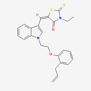 molecular formula C25H24N2O2S2 B5112606 5-({1-[2-(2-allylphenoxy)ethyl]-1H-indol-3-yl}methylene)-3-ethyl-2-thioxo-1,3-thiazolidin-4-one 