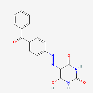 molecular formula C17H12N4O4 B5112657 2,4,5,6(1H,3H)-pyrimidinetetrone 5-[(4-benzoylphenyl)hydrazone] 