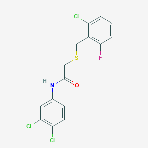 molecular formula C15H11Cl3FNOS B5112661 2-[(2-chloro-6-fluorobenzyl)thio]-N-(3,4-dichlorophenyl)acetamide 