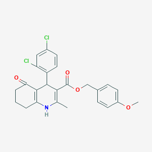 molecular formula C25H23Cl2NO4 B5112667 4-methoxybenzyl 4-(2,4-dichlorophenyl)-2-methyl-5-oxo-1,4,5,6,7,8-hexahydro-3-quinolinecarboxylate 