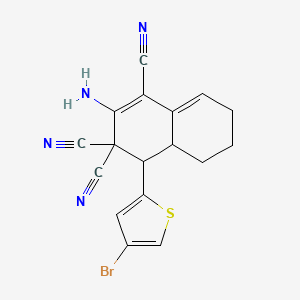 molecular formula C17H13BrN4S B5112672 2-amino-4-(4-bromo-2-thienyl)-4a,5,6,7-tetrahydro-1,3,3(4H)-naphthalenetricarbonitrile 