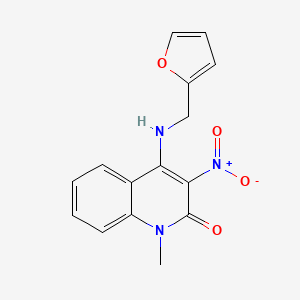 molecular formula C15H13N3O4 B5112680 4-[(2-furylmethyl)amino]-1-methyl-3-nitro-2(1H)-quinolinone 