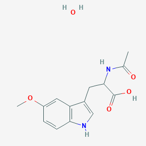 molecular formula C14H18N2O5 B051127 N-Acetyl-5-methoxy-DL-tryptophan monohydrate CAS No. 114926-33-9
