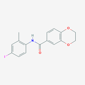 molecular formula C16H14INO3 B5112722 N-(4-iodo-2-methylphenyl)-2,3-dihydro-1,4-benzodioxine-6-carboxamide 