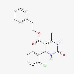 molecular formula C20H19ClN2O3 B5112728 2-phenylethyl 4-(2-chlorophenyl)-6-methyl-2-oxo-1,2,3,4-tetrahydro-5-pyrimidinecarboxylate 