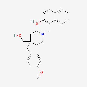 molecular formula C25H29NO3 B5112734 1-{[4-(hydroxymethyl)-4-(4-methoxybenzyl)-1-piperidinyl]methyl}-2-naphthol 