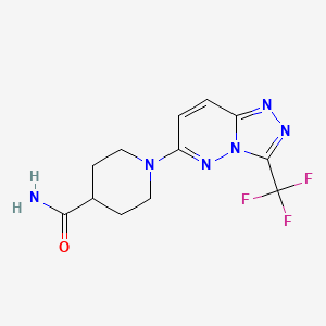 molecular formula C12H13F3N6O B5112746 1-[3-(trifluoromethyl)[1,2,4]triazolo[4,3-b]pyridazin-6-yl]-4-piperidinecarboxamide 