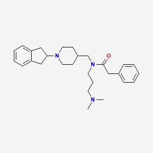 N-{[1-(2,3-dihydro-1H-inden-2-yl)-4-piperidinyl]methyl}-N-[3-(dimethylamino)propyl]-2-phenylacetamide