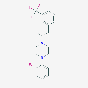molecular formula C20H22F4N2 B5112773 1-(2-fluorophenyl)-4-{1-methyl-2-[3-(trifluoromethyl)phenyl]ethyl}piperazine 