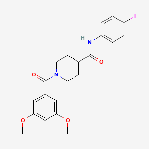 molecular formula C21H23IN2O4 B5112775 1-(3,5-dimethoxybenzoyl)-N-(4-iodophenyl)-4-piperidinecarboxamide 