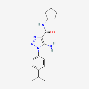 molecular formula C17H23N5O B5112782 5-amino-N-cyclopentyl-1-(4-isopropylphenyl)-1H-1,2,3-triazole-4-carboxamide 