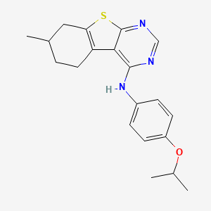 molecular formula C20H23N3OS B5112806 N-(4-isopropoxyphenyl)-7-methyl-5,6,7,8-tetrahydro[1]benzothieno[2,3-d]pyrimidin-4-amine 